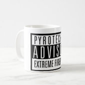 Pyrotechnic Advisory – Extreme Fireworks コーヒーマグカップ (正面左)