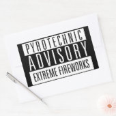 Pyrotechnic Advisory – Extreme Fireworks 長方形シール (封筒)