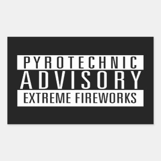 Pyrotechnic Advisory – Extreme Fireworks 長方形シール