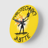 Pyrotechnikか。 Jaのbitte! ラウンド壁時計 (傾斜)