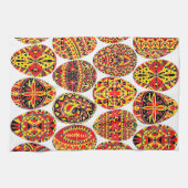 Pysankiイースターエッグ キッチンタオル (横)