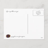 Pysankyおよび雌鶏のウクライナの民芸 シーズンポストカード (裏面)