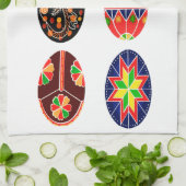 pysankyウクライナ人のイースターエッグ キッチンタオル (折り畳み)