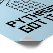 Pythagoras得 It Right Math ポスター (角)