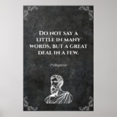 Pythagoras wise quote. Inspiration ポスター (正面)