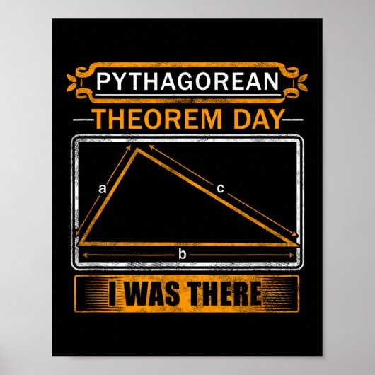 Pythagorean Theorem Day I Was There - Math Teacher ポスター (正面)