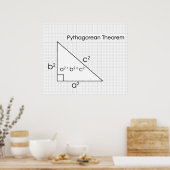 Pythagorean Theorem Poster *UPDATED* ポスター (キッチン)