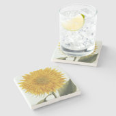 「Pythanthoza Iconographからの菊Indicum ストーンコースター (横)