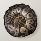 Pythonおもしろいヘビをイタズラする ラウンドクッション (裏面)