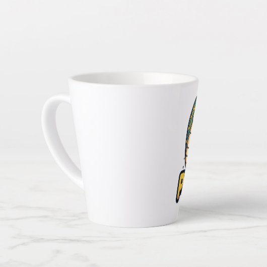 PythonとPythonのバグ カフェラテマグ (左アングル)