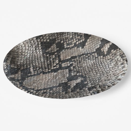 Pythonのスネークスキン – リッチエレガントハロウィン ペーパープレート (アングル)
