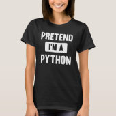 Pythonのハロウィーンの衣装を装う Tシャツ (正面)