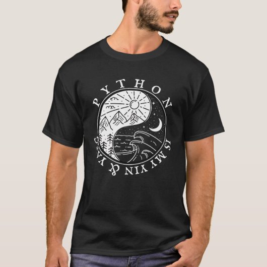 Pythonは陰陽プログラマ Tシャツ (正面)