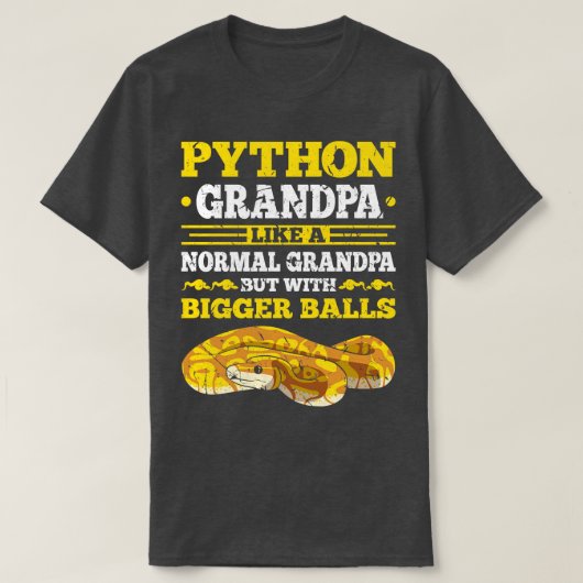 Pythonグランドパスネーク恋人 Tシャツ (デザイン正面)