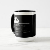 Pythonコード あなたの母はハムスター マグカップ (正面左)