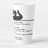 Pythonコード - お前の母ちゃんハムスター カフェラテマグ (正面)