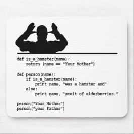 Pythonコード - お前の母ちゃんハムスター マウスパッド