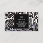 PythonスキンスネークブラックシルバーホワイトグラームVip 名刺 (裏面)