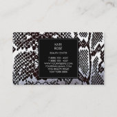 PythonスキンスネークブラックシルバーホワイトグラームVip 名刺 (裏面)