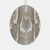 Pythonスキン：動物パターンデザイン ガラスオーナメント (正面右)