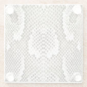 Pythonスキン:動物パターンデザイン ガラスコースター (裏面)