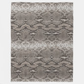 Pythonスネークスキンアニマルプリント フリースブランケット (正面)