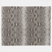 Pythonスネークスキンアニマルプリント フリースブランケット (正面(横))