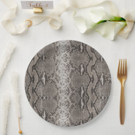 Pythonスネークスキンアニマルプリント ペーパープレート