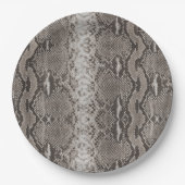 Pythonスネークスキンアニマルプリント ペーパープレート (正面)