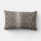 Pythonスネークスキンアニマルプリント ランバークッション (裏面)