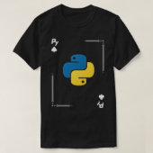Pythonトランプのポーカー Tシャツ (デザイン正面)