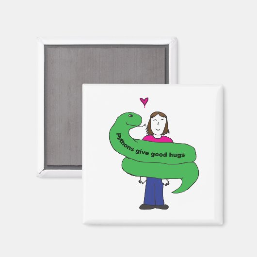 Pythonハグマグネット マグネット (正面/裏面)