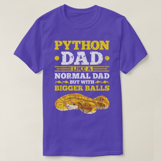 Pythonパパスネーク恋人 Tシャツ (デザイン正面)