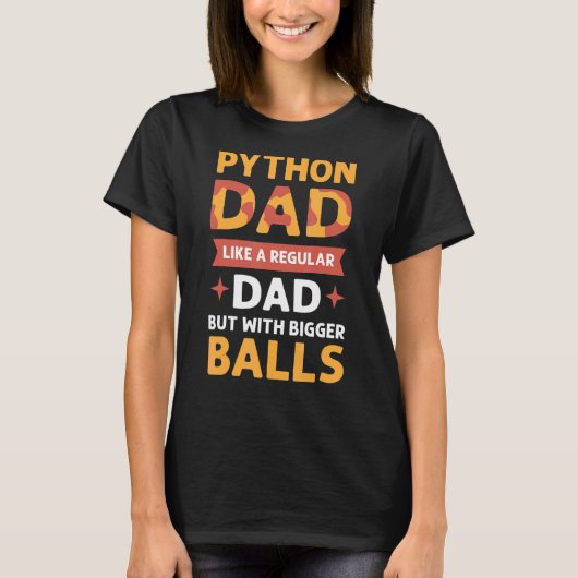 Pythonパパ。植物学者。王室のPython Banana Ba Tシャツ (正面)