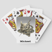 Pythonパーソナライズされたスネークデーモンスカル トランプ (裏面)