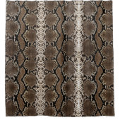 Pythonフェイクスネークスキンをロック シャワーカーテン (正面)