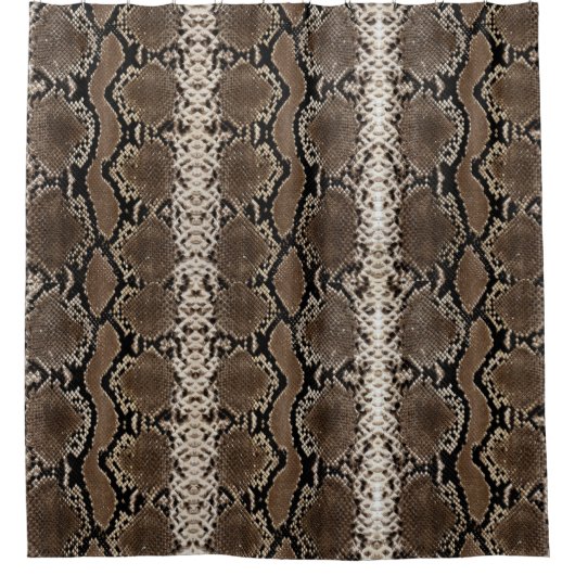 Pythonフェイクスネークスキンをロック シャワーカーテン (正面)