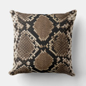 Pythonフェイクスネークスキン装飾用クッション クッション (正面)