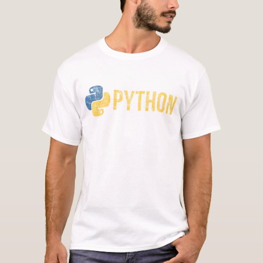 Pythonプログラマレトロスタイル Tシャツ (正面)