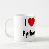 Pythonプログラミングが大好き コーヒーマグカップ (左)