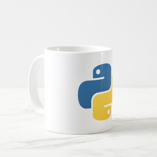 pythonプログラミングロゴ コーヒーマグカップ (正面左)