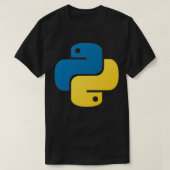 pythonプログラミング言語 tシャツ (デザイン正面)