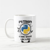 Pythonプログラミング コーヒーマグカップ (左)