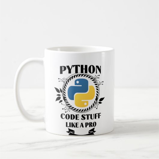 Pythonプログラミング コーヒーマグカップ (左)