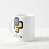 Pythonプログラミング コーヒーマグカップ (正面左)