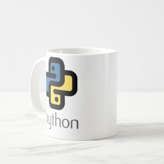 Pythonプログラミング コーヒーマグカップ (正面左)