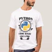 Pythonプログラミング Tシャツ (正面)
