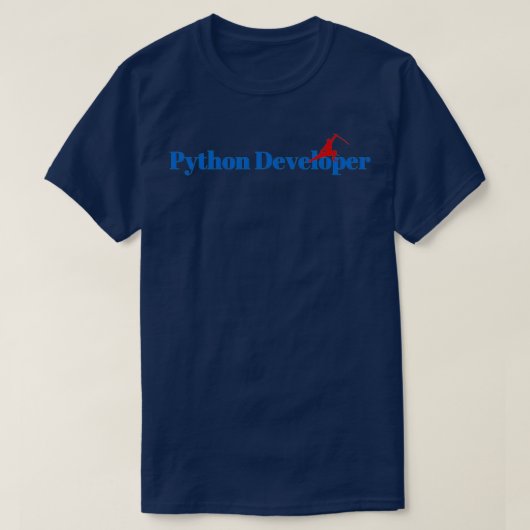 Python開発者忍者 Tシャツ (デザイン正面)