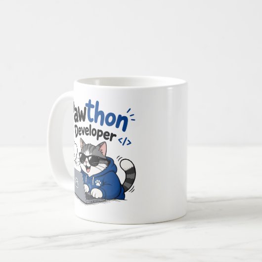 Python開発者 コーヒーマグカップ (正面左)