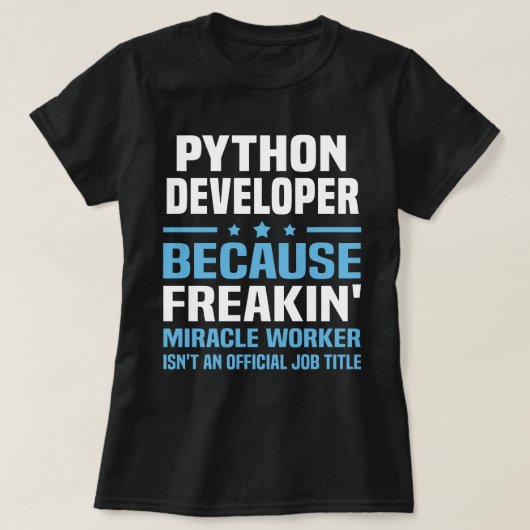 Python開発者 Tシャツ (デザイン正面)